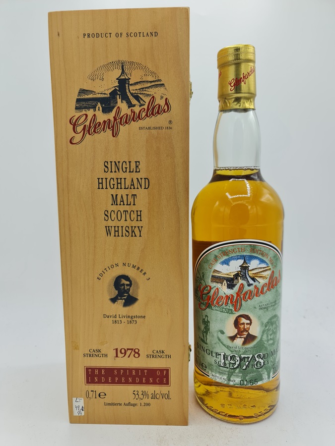 Glenfarclas 1978 bottled 1997 Highland Single Malt Scotch Whisky Edition No. 3 David Livingstone 53,3% alc by vol. 70cl