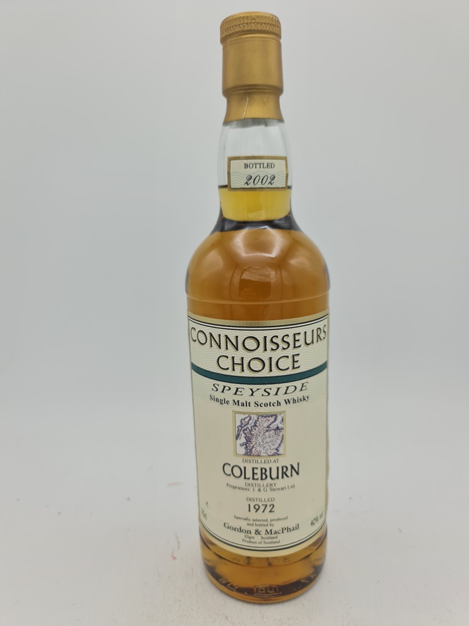 Coleburn 1972 30 Years old Single Malt Scotch Whisky bottled 2002 Gordon & MacPhail Connoisseurs Choice 40% alc. by vol. 700ml
