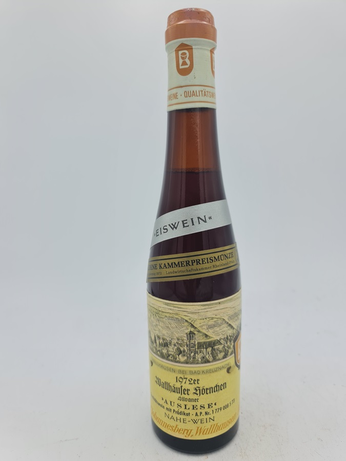 Weinbau Johannisberg Wallhausen - Wallhäuser Hörnchen Silvaner Eiwein Auslese 1972 375ml