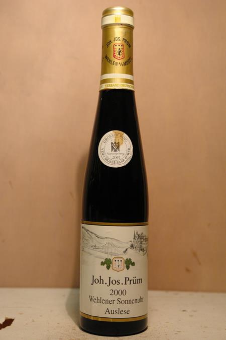 J. J. Prüm - Wehlener Sonnenuhr Riesling Auslese LANGE GOLDKAPSEL Versteigerungswein 2000 375ml