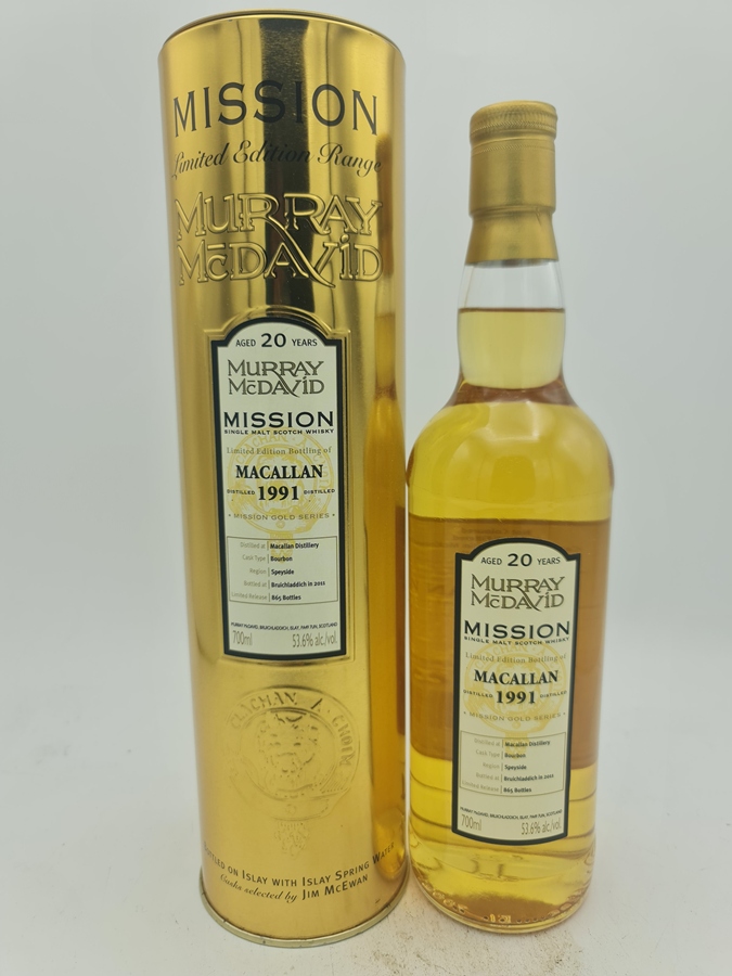 Macallan 1991 20 Years Old bottled 2011 Murray McDavid (MM) Mission Gold 53,6% alc by vol. 700ml 865 bot. with OC
