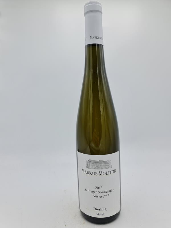 Markus Molitor - Zeltinger Sonnenuhr Riesling Auslese *** (3 STAR) Weisse Kapsel trocken 2013