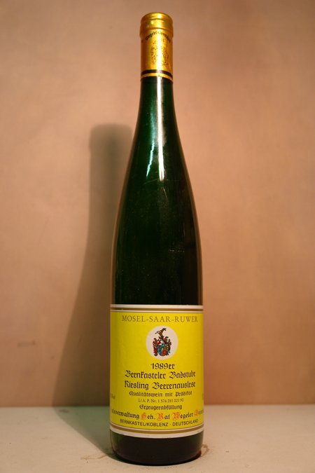 Gutsverwaltung Geheimrat J. Wegeler Deinhard - Bernkasteler Badstube Riesling Beerenauslese 1989