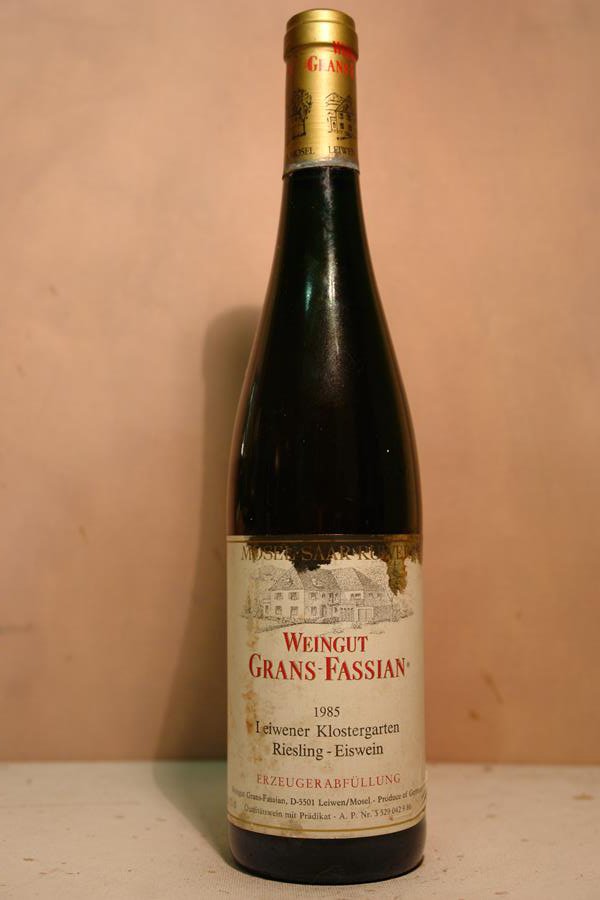 Grans-Fassian - Leiwener Klostergarten Riesling Eiswein Goldkapsel 1985