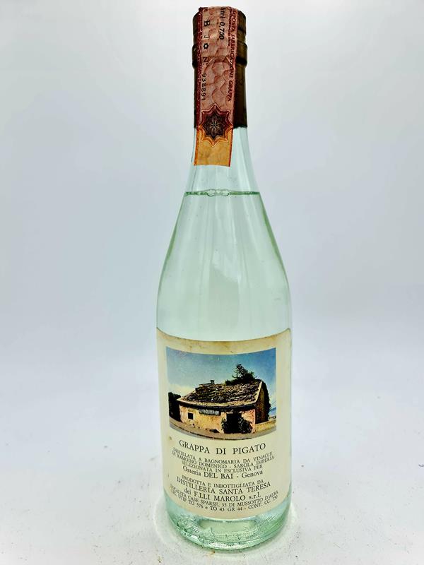 F.LLI MAROLO Grappa di Pigato Destilla Santa Teresa 44% alc. by vol. 70cl NV 'old release form the 1980´s