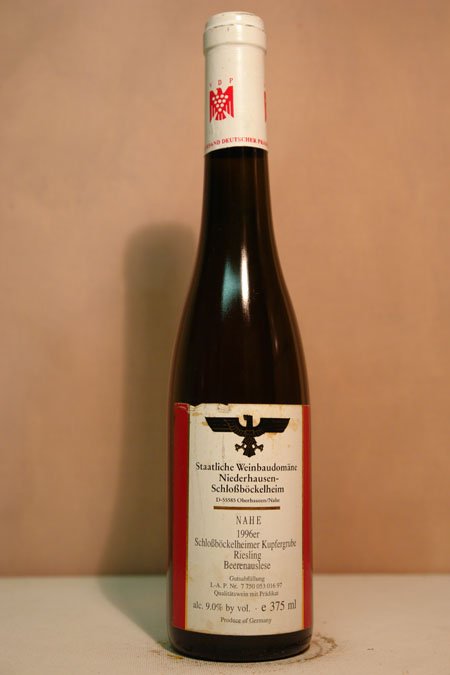 Staatliche Weinbaudomäne Niederhausen Schlossböckelheim - Schlossböckelheimer Kupfergrube Riesling Beerenauslese 1996 375ml