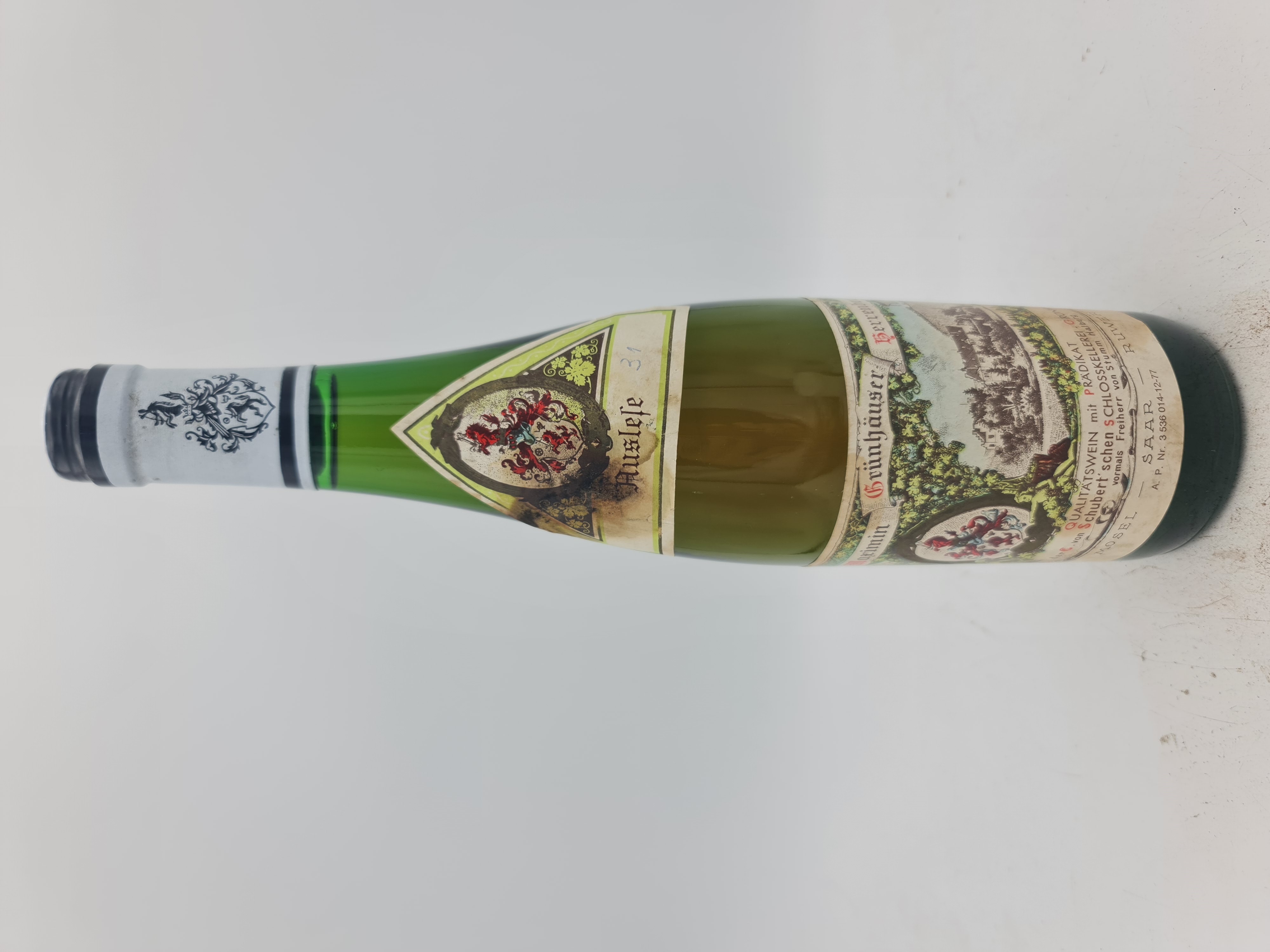 C. von Schubertsche Schlosskellerei Maximin Grünhäuser Herrenberg Riesling Auslese N°31 1976