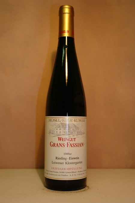 Grans-Fassian - Leiwener Klostergarten Riesling Eiswein Goldkapsel 1989