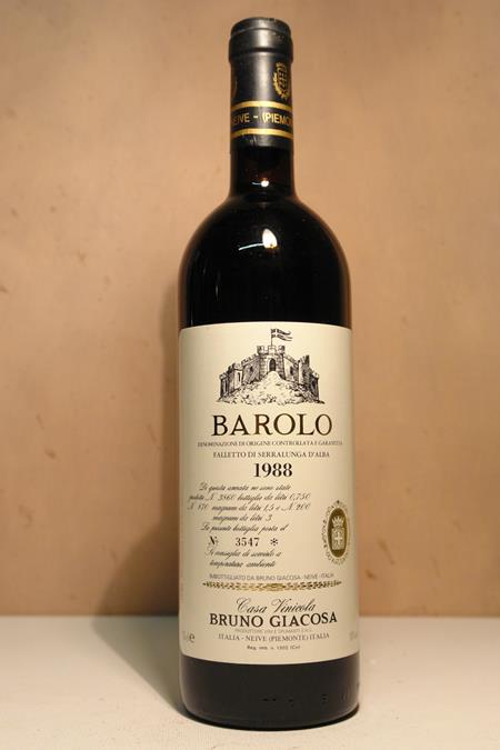 Bruno Giacosa - Barolo DOCG Villero di Castiglione Falletto 1988