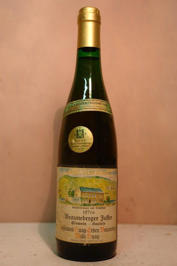 Willi Haag  - Brauneberger Juffer Riesling Auslese Eiswein 1971