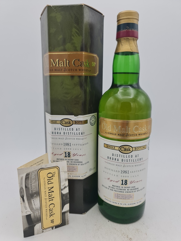 Brora 1981 18 Years Old bottled 1999 Highland Single Malt Scotch Whisky Douglas Laing Old Malt Cask 50% alc by with OC