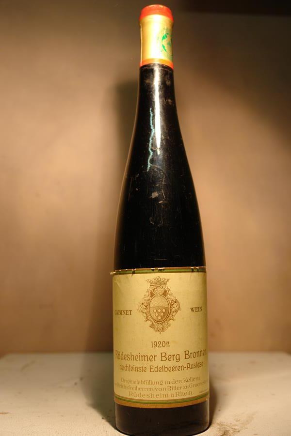 Reichsfreiherr von Ritter zu Groenesteyn - Rüdesheimer Berg Bronnen Riesling hochfeinste Edelbeerenauslese Cabinet 1920