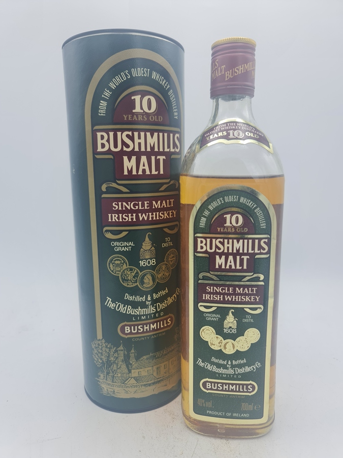 Bushmills 10 Year old Single Malt Irish Whisky 1980s 1st Release 40% alc by vol 700ml with OC