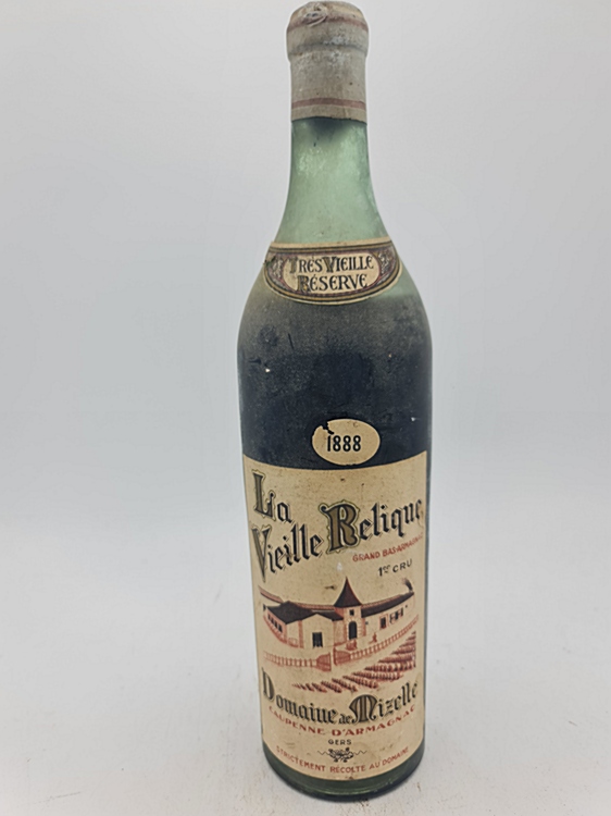 Domaine de Mizelle La Vieille Relique Grand Bas Armagnac 1er cru Réserve 1888 40% alc by vol