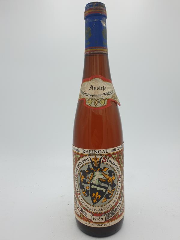 Freiherr Langenwerth von Simmern - Erbacher Marcobrunn Riesling Auslese 1976