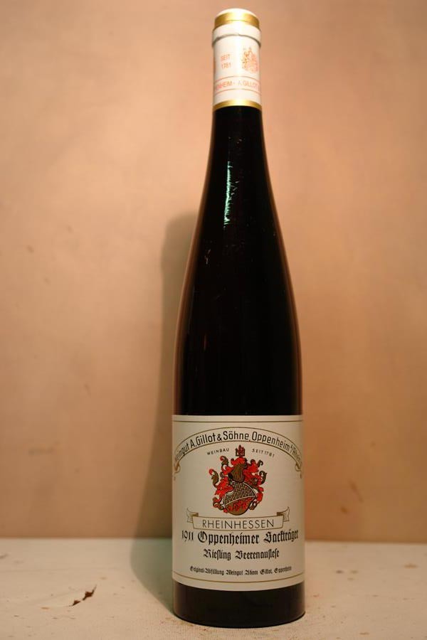 Weingut A.Gillot & Söhne - Oppenheimer Sackträger Riesling Beerenauslese 1911