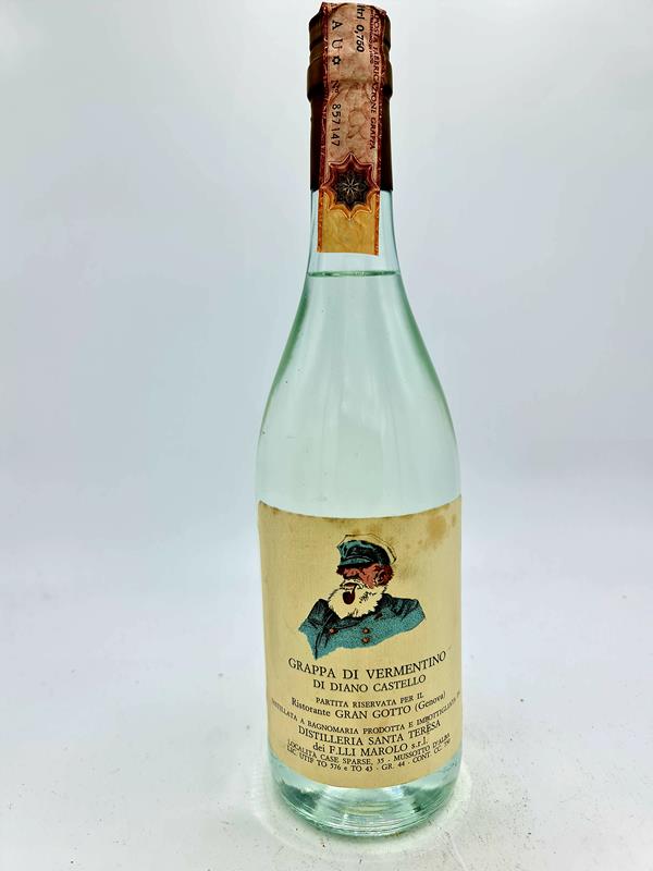 F.LLI MAROLO Grappa di Vermentino di Diano Castello Destilla Santa Teresa 44% alc. by vol. 70cl NV 'old release form the 1980´s