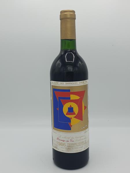 Collectif des Barriques Chène Neuf - Hommage au Vin à sélectionné PAUILLAC CUVÉE 12 'artist Label R. Deirkauf' 1986