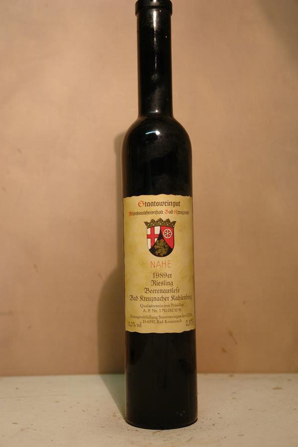 Staatsweingut Bad Kreuznach - Bad Kreuznacher Kahlenberg Riesling Beerenauslese 1989 375ml