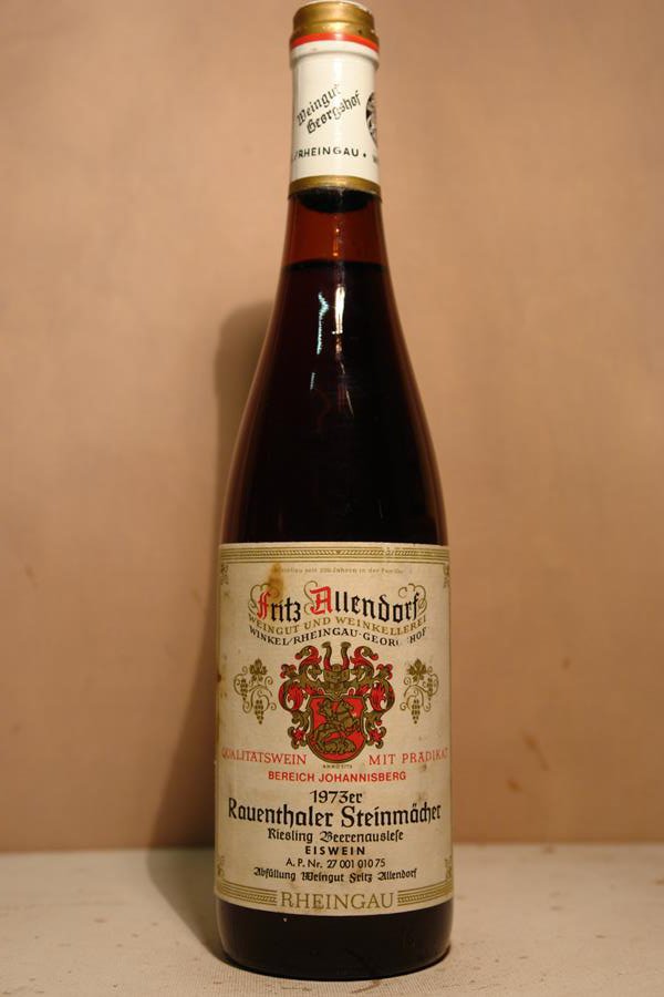 Fritz Allendorf - Rauenthaler Steinmächer Riesling Beerenauslese-Eiswein 1973