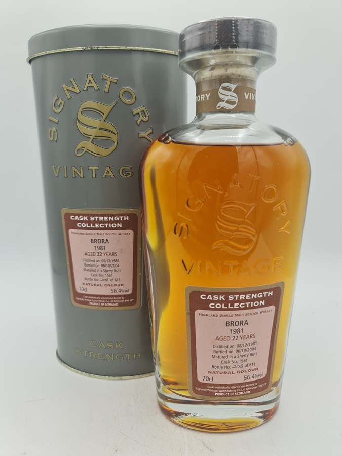 Brora 1981 22 Years Old bottled 2004 Highland Single Malt Scotch Whisky Signatory Vintage Cask Strength N°1561 56,4% alc by vol 611 bot. with OC