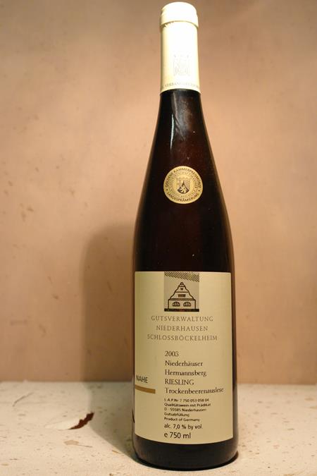 Gutsverwaltung Niederhausen Schlossböckelheim - Niederhäuser Hermannsberg Riesling Trockenbeerenauslese 2003