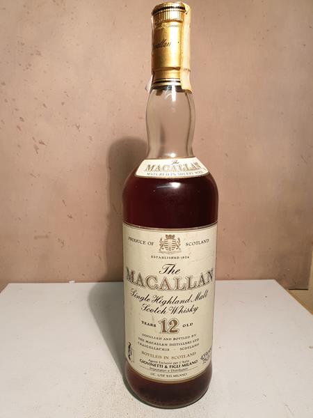 Macallan - Single Highland Malt Whisky 12 Years Old 43% alc late release from the 1970´s