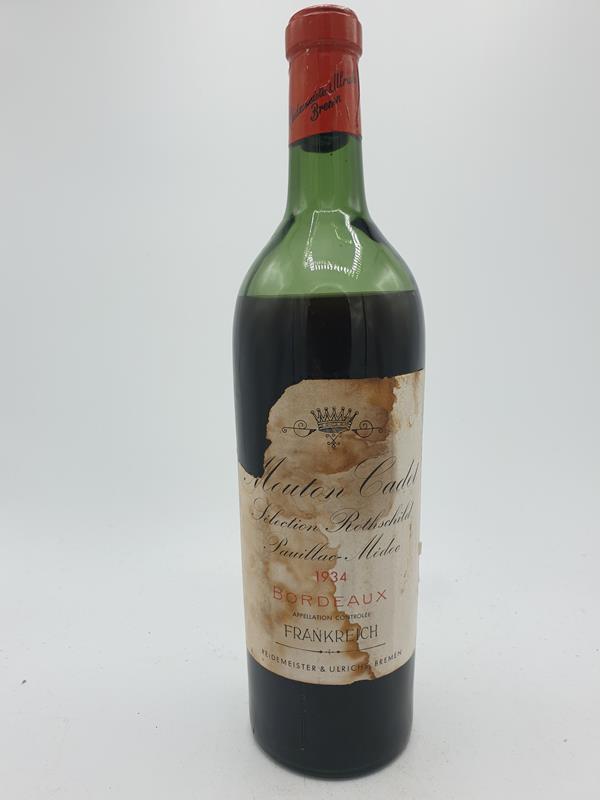 Château Mouton Cadet Philippe De Rothschild 1934 'Sélecioné Rothschild'