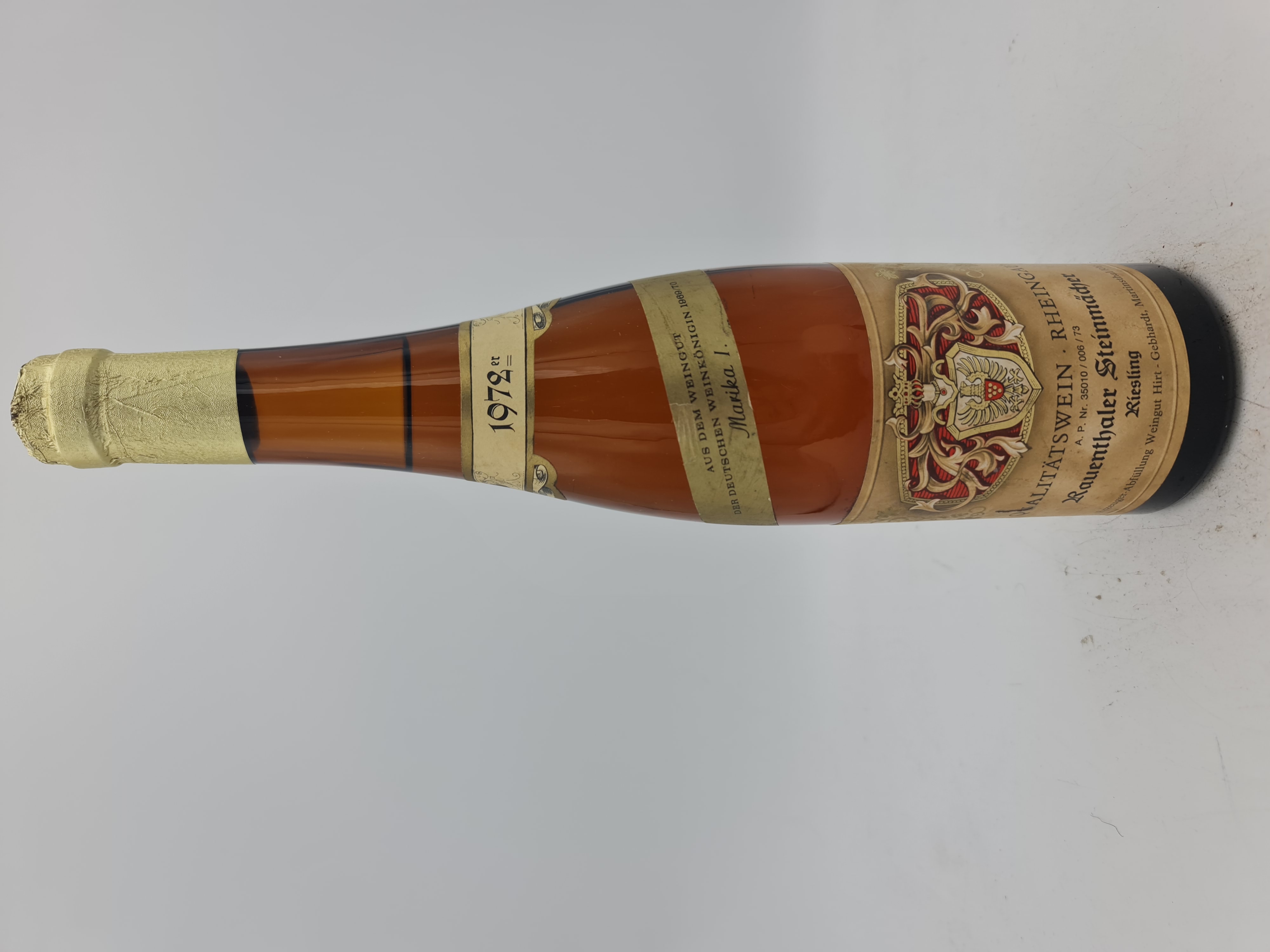 Fritz Allendorf - Rauenthaler Steinmächer Riesling Beerenauslese ice wine 1973