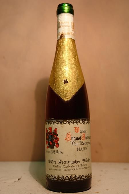 Weingut August Anheuser - Kreuznacher Brückes Riesling Trockenbeerenauslese 1971