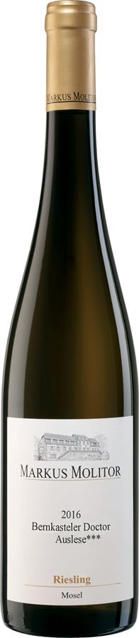 Markus Molitor - Bernkasteler Doctor Riesling Auslese *** (3 STAR) Goldkapsel 2016 100 Parker Points