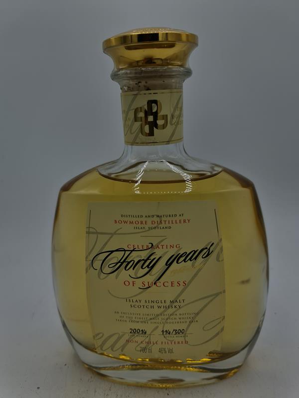 Bowmore 40 years of Success 1966-2006 The Duncan Group Cask 20014 Hogshead 46% alc by vol. 300 bottles 700ml