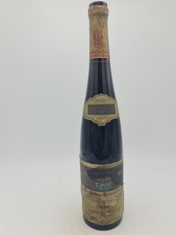 Georg u. Karl-Ludwig Schmittsches Weingut Nierstein Georgshof - Niersteiner Hipping Riesling feinste Trockenbeerenauslese naturrein 1921