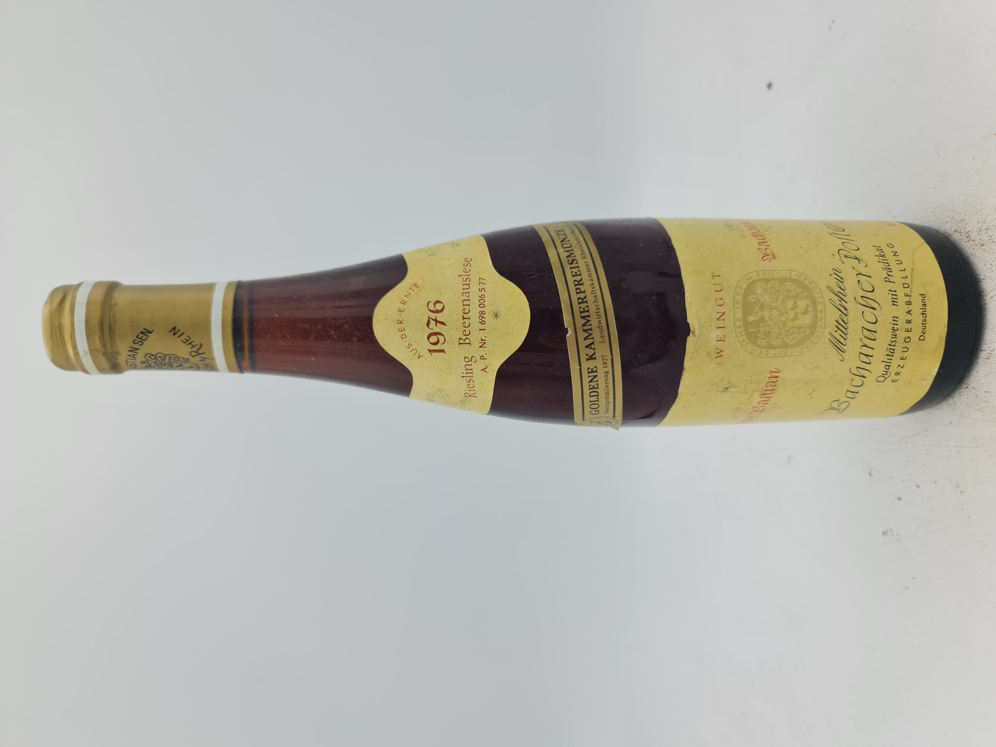 Fritz Bastian - Bacharacher Posten Riesling Beerenauslese 1976