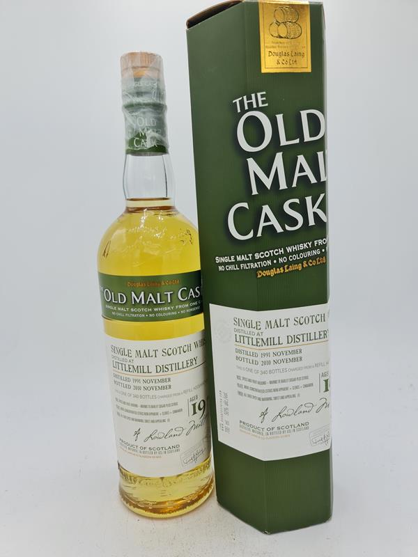 Littlemill 1991 19 Years old bottled 2010 Douglas Laing Old Malt Cask 6552 50% alc by vol 700ml OC