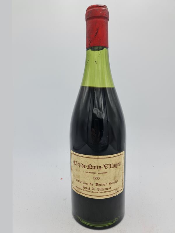 Henri de Villamont 'Collection du Docteur Barolet'- Côtes-de-Nuits-Villages 1953 Henri de Villamont 'Collection du Docteur Barolet'- Côtes-de-Nuits-Villages 1953