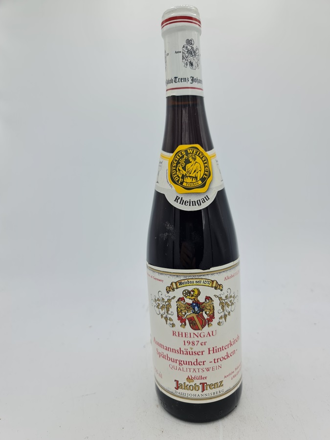 Jakob Lenz - Assmanshäuser Hinterkirch Spätburgunder trocken dry 1987