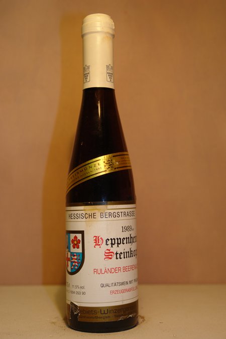Winzergenossenschaft Bergstrasse -Heppenheimer Steinkopf Ruländer Beerenauslese 1989