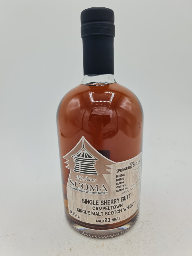 Springbank 1996 23 Years Old bottled 2019 Single Malt Scotch Whisky Single Sherry Butt 40 Jahre Scoma 54,5% alc. by vol 500ml