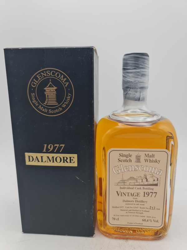 Dalmore 1977 20 Years Old Highland Single Malt Scotch Whisky Vintage 20th Anniversary SCOMA GmbH Glenscoma Cask 12147 60,4% alc by with OC