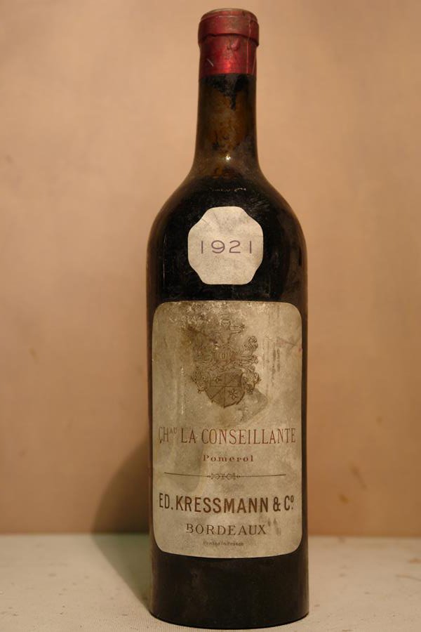 Château La Conseillante Pomerol 1921 'ED. Kressmann & C° Bordeaux neg.'