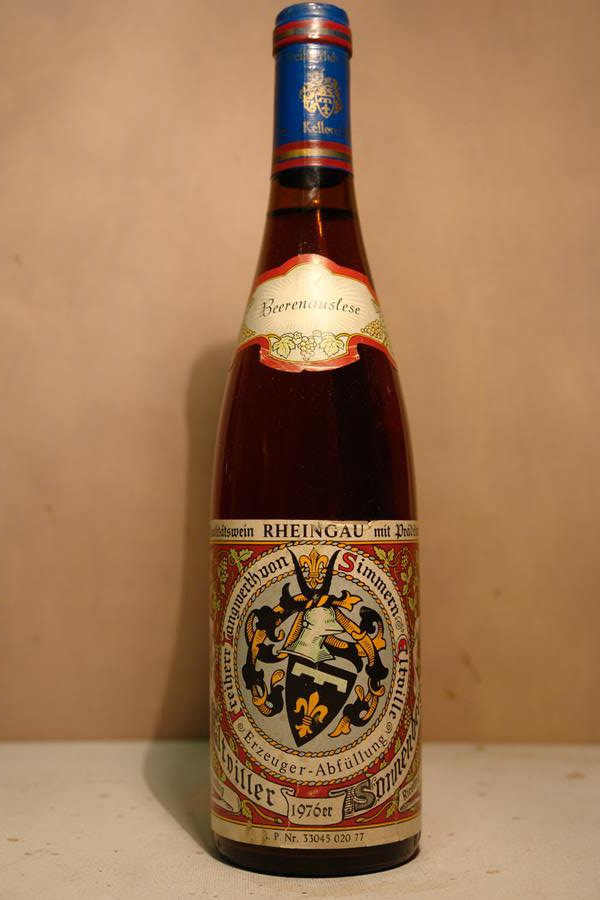 Freiherr Langenwerth von Simmern - Eltviller Sonnenberg Riesling Beerenauslese 1976