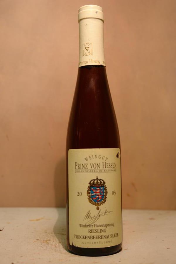 Prinz von Hessen - Winkeler Hasensprung Riesling Trockenbeerenauslese 2003 375ml