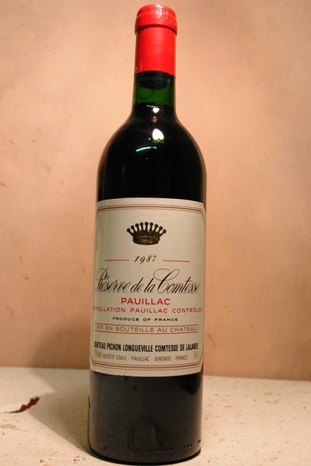 Château Pichon Longueville Comtesse de Lalande 'Reserve de la Comtesse' 1987