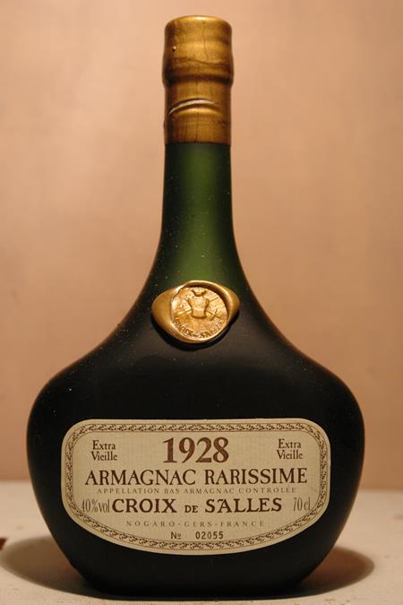 Croix de Salles Armagnac Rarissme Extra Vieille Vintage 1928 70cl 40% alc. by vol. bt N°02055