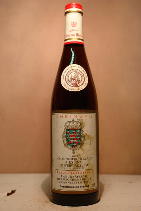 Landgräflich Hessiches Weingut Johannisberg 'Prinz von Hessen' - Johannisberger Klaus Riesling Eiswein-Auslese Versteigerungswein 1984
