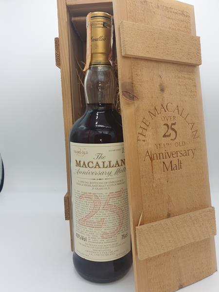 Macallan 1965 Anniversary Malt - 25 Year old bottled in 1991 43% by vol. Distillery Bottling Speyside Single Malt Scotch Whisky in OC