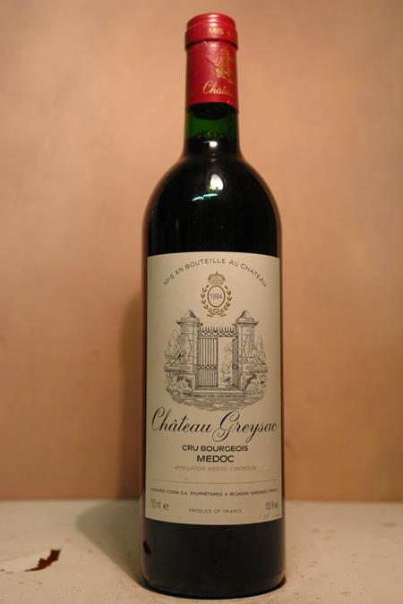 Château Greysac Médoc Cru Grand Bourgeois 1986