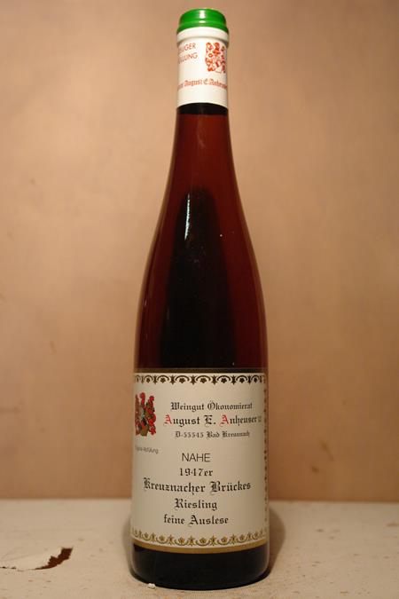 Weingut August Anheuser - Kreuznacher Brückes Riesling feine Auslese 1947