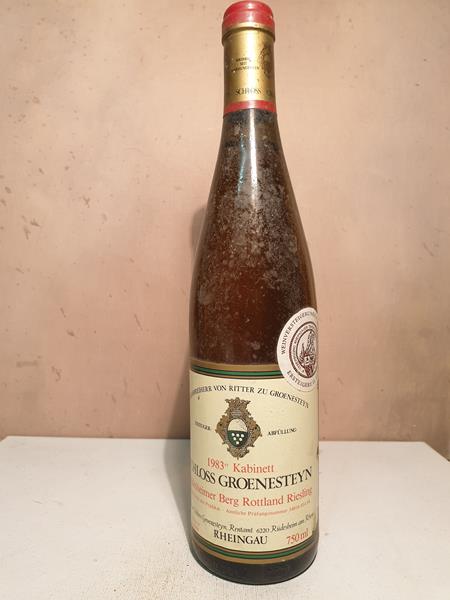 Reichsfreiherr von Ritter zu Groenesteyn - Rüdesheimer Berg Rottland Riesling kabinett Goldkapsel Versteigerungswein 1983